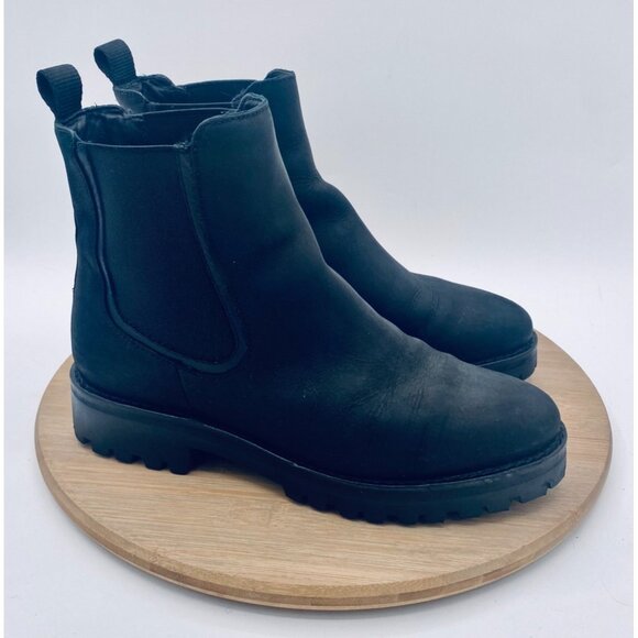 Thursday Boot Co Womens 8 Black Leather Pull On Chelsea Ankle Boots - Picture 1 of 11